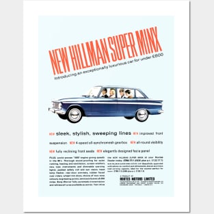 HILLMAN SUPER MINX - advert Posters and Art